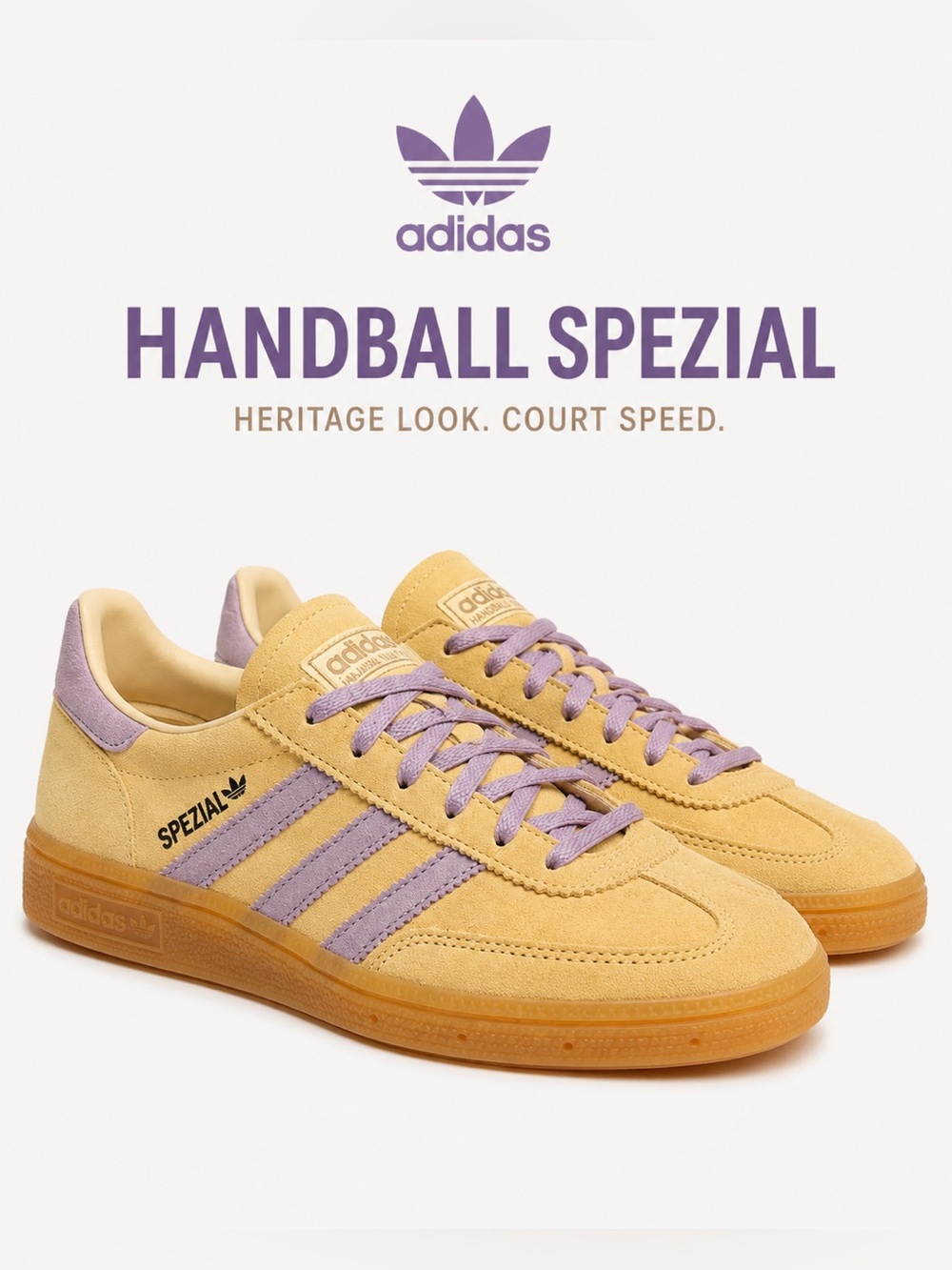 adidas Womens Handball Spezial sneakers in the Orange Tint Powder Plum Gum NWT
